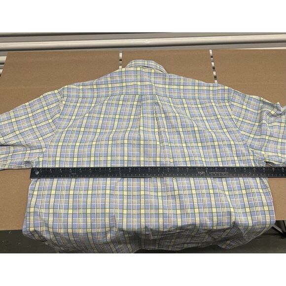 Alan Flusser Men's Long Sleeve Multicolor Plaid Button‎ Down Dress Shirt, L - Picture 6 of 8